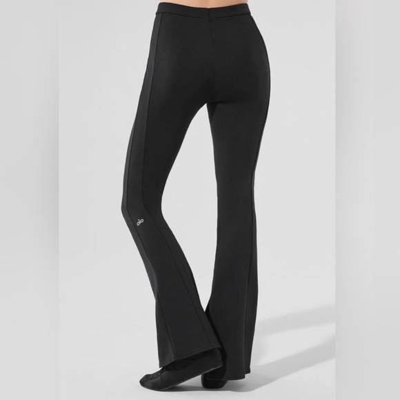 ALO Yoga High-Waist Zip It Flare Leggings Ankle Slit - Picture 3 of 9